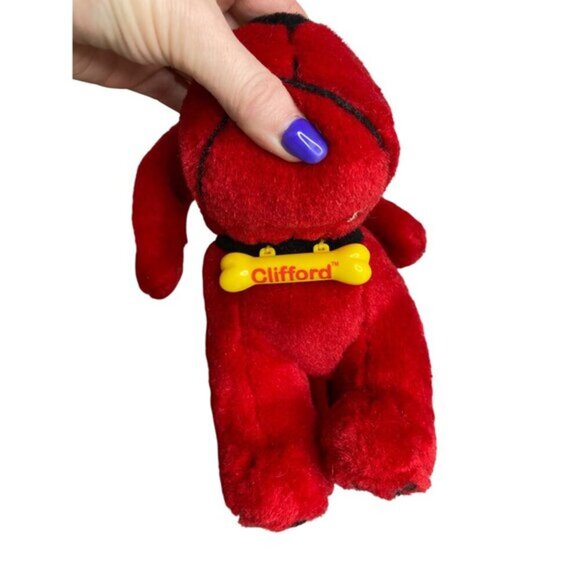 Vintage 2000 Scholastic Clifford The Big Red Dog Plush Toy With Collar 10" - Picture 3 of 6